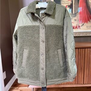 Madewell Olive Teddy Jacket